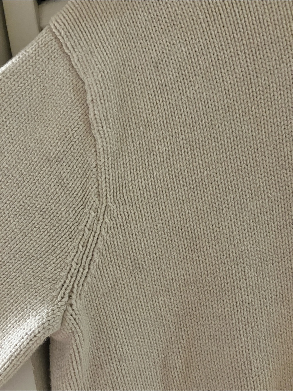 J Crew Always Rower Roll Neck Off White Cotton Sweater Size Large - Picture 2 of 9